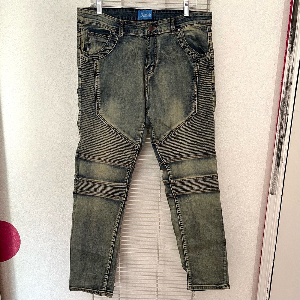 Feinste Stretch Biker Jeans